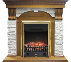 Royal Flame Dublin арочный сланец белый с очагом Majestic FX Brass