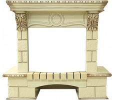 Royal Flame Pierre Luxe угловой Шампань под очаг Panoramic 25 FX